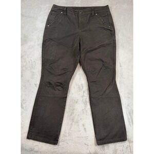 Kuhl Womens Rydr Straight Leg Utility Hiking Canvas Pants Gray Size 14 Short